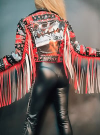 Image 6 of CUSTOM MADE JUDAS PRIEST FRINGE FAUX LEATHER JACKET