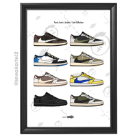 Image 2 of Sneaker Poster Travis Scott Jordan 1 Low Collection