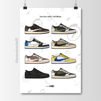 Image 1 of Sneaker Poster Travis Scott Jordan 1 Low Collection