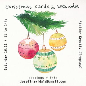 Christmas Cards in Watercolor 16.11.24 ~ 1 day workshop in Treptow! 🎄