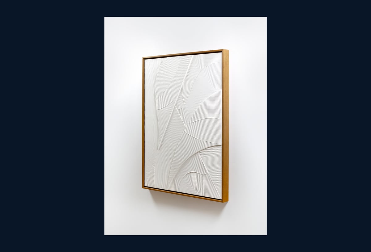 3D Abstract reliëf art 60x80cm - 001 - China Clay - Barbara Leloux