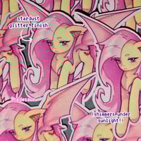 Image of My Little Pony Flutterbat Glitter Stardust Vinyl Waterproof Sticker