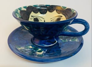 Image of Blue cup and saucer