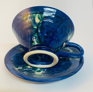 Image of Blue cup and saucer