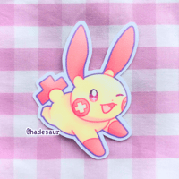 Image of Plusle & Minum Glitter Stardust Vinyl Waterproof Sticker
