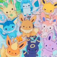 Image of Eeveelution Clear Double-Sided Acrylic Charm