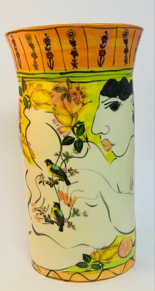 Image of Large yellow vase