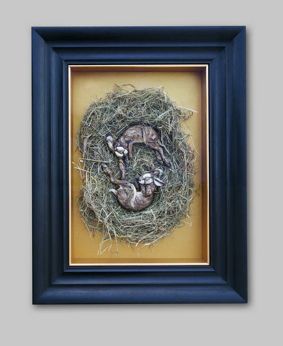 Image of Felicity Lloyd Coombes - 'Lullaby" - Unique Framed Ceramic Sculptures