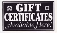 Gift Certificates Available