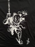 Cat Ninja Black T Shirt