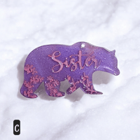 Image 3 of Bear family keychain SISTER 