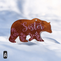 Image 1 of Bear family keychain SISTER 