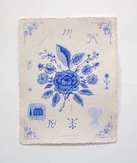 ultramarine sampler  9x12'' (central flowers)