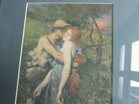 Image 3 of Framed Vintage Art Print, An Idyll by Maurice Greiffenhagen (b 1862), Lovers in Poppy Field Portrait