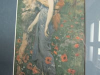 Image 4 of Framed Vintage Art Print, An Idyll by Maurice Greiffenhagen (b 1862), Lovers in Poppy Field Portrait