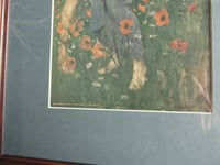 Image 5 of Framed Vintage Art Print, An Idyll by Maurice Greiffenhagen (b 1862), Lovers in Poppy Field Portrait