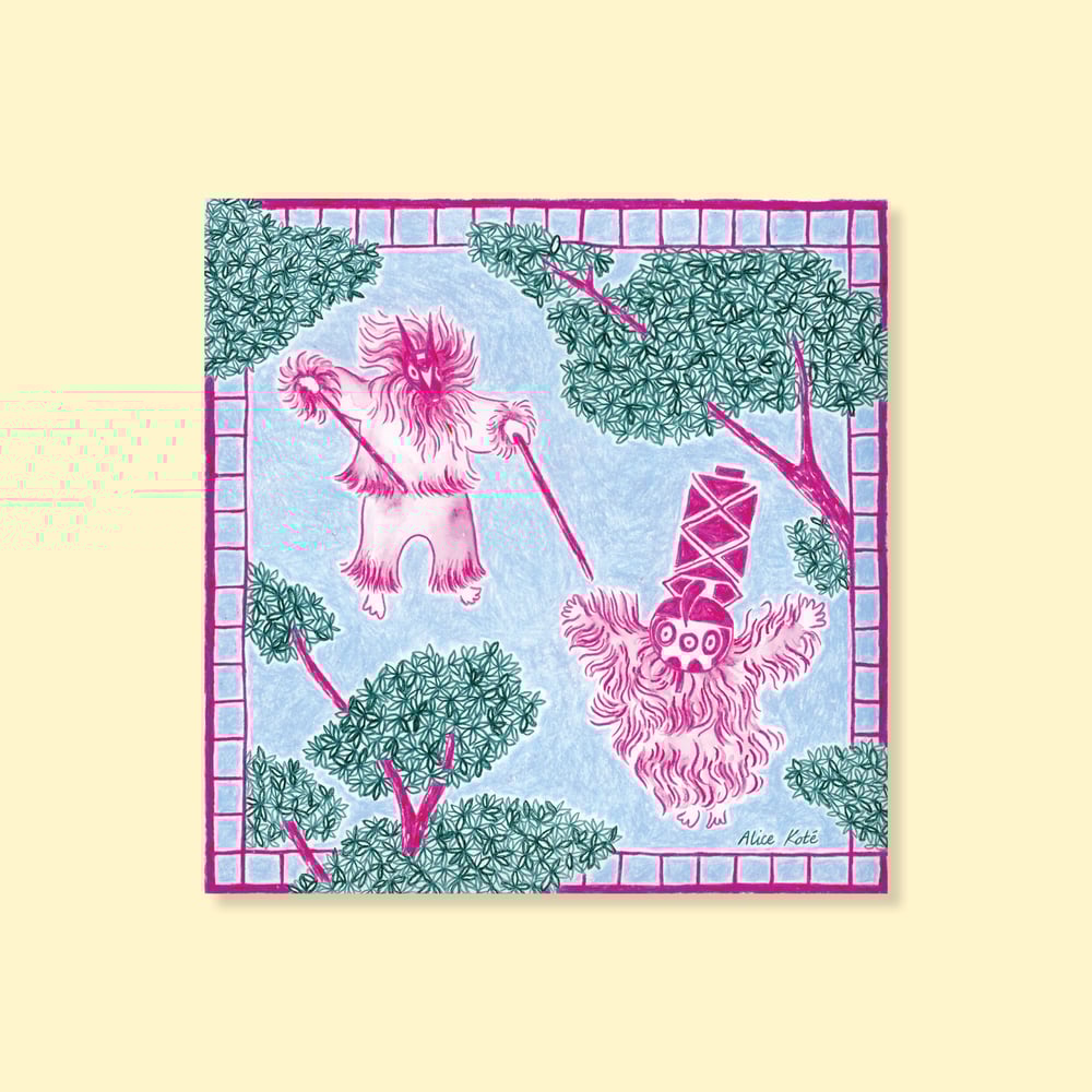 Image of Illustration du foulard danse masquée