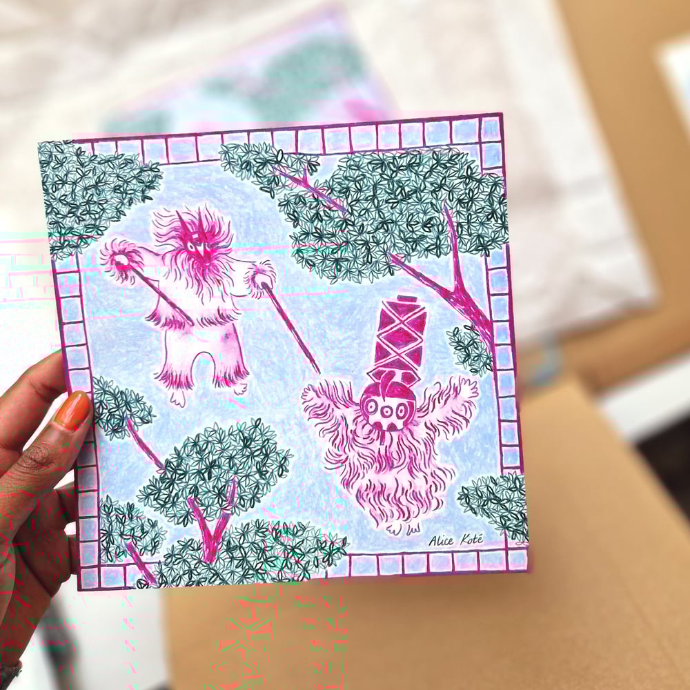 Image of Illustration du foulard danse masquée