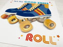 ‘Let the good times roll’ - retro roller boots original paper cut artwork 