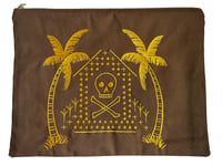 Image 1 of Crossbones - Canvas Zip Bag 