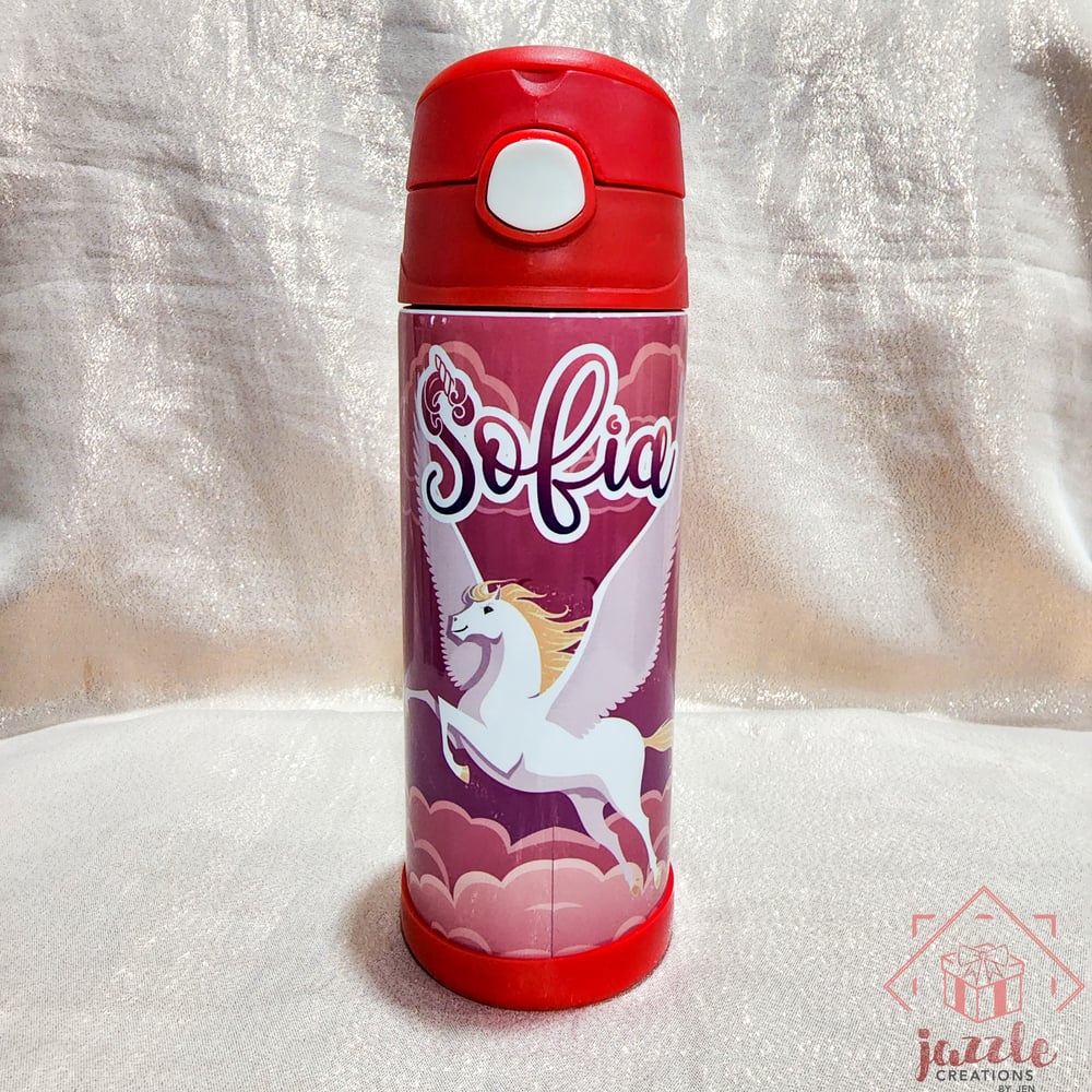Image of Pegasus Personalized 12oz Kids Bottle Tumbler