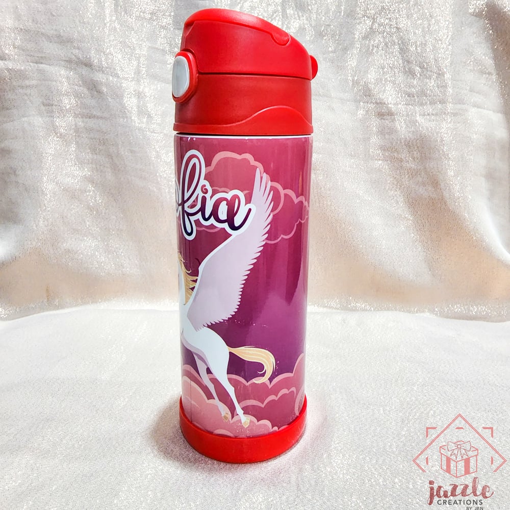 Image of Pegasus Personalized 12oz Kids Bottle Tumbler
