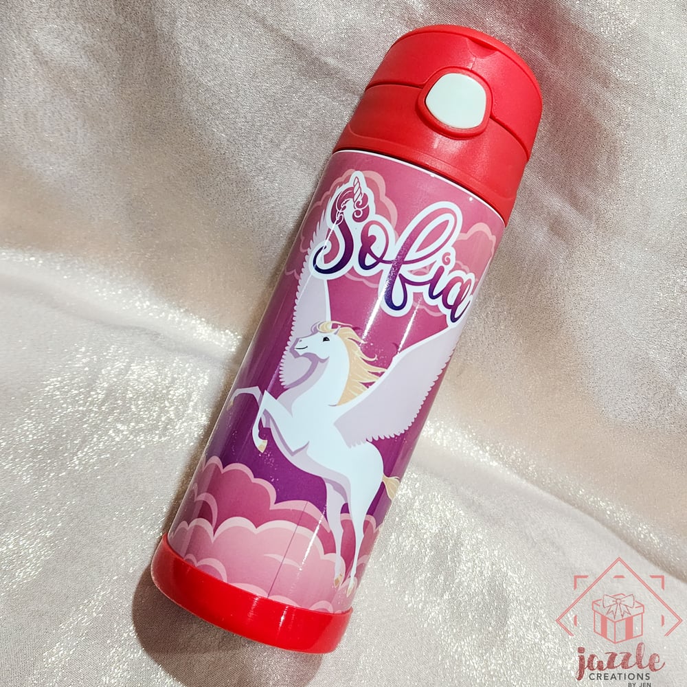 Image of Pegasus Personalized 12oz Kids Bottle Tumbler
