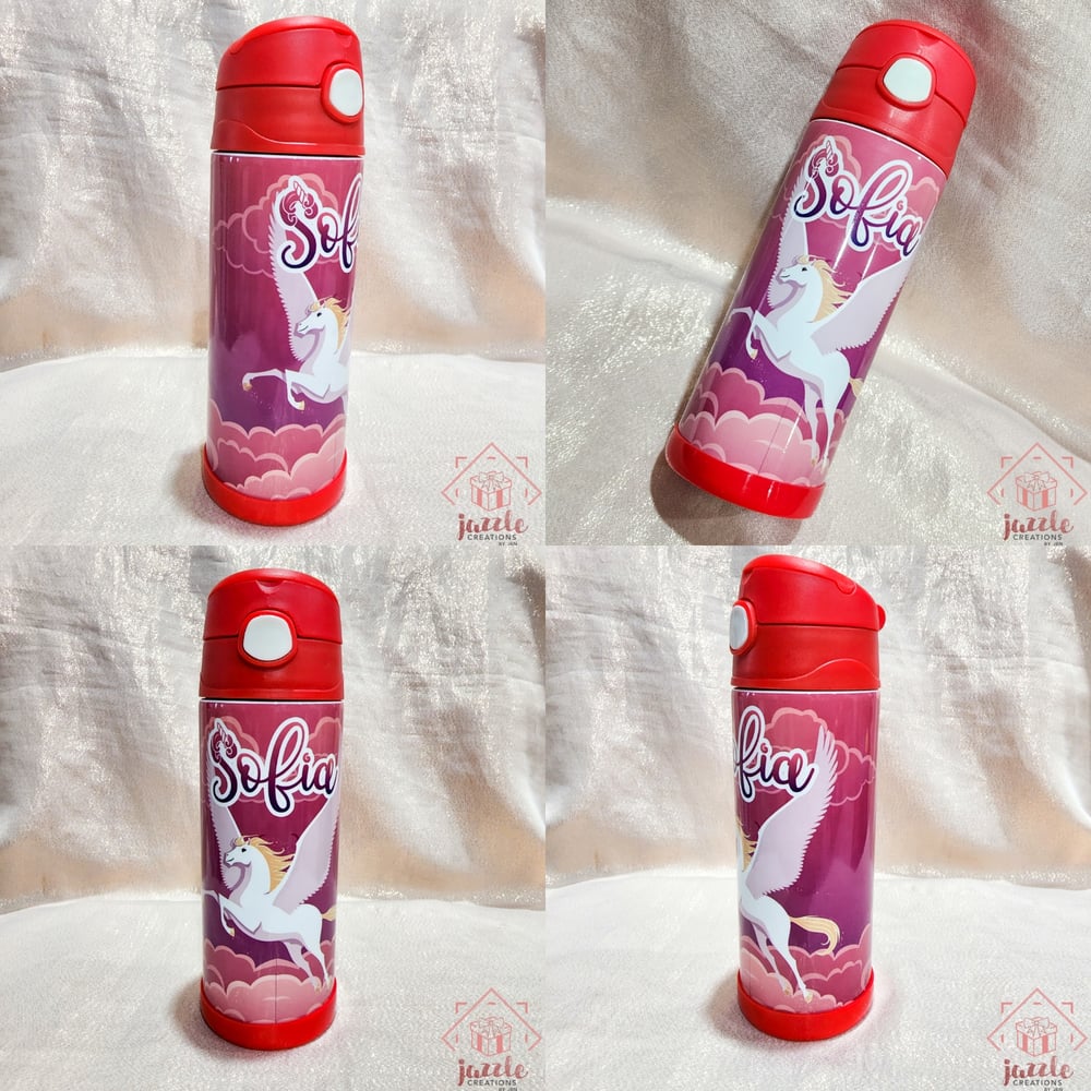 Image of Pegasus Personalized 12oz Kids Bottle Tumbler