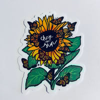 Butterfly Sunflower Sticker