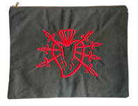 Image 1 of Sacred Heart - Waxed Cotton Zip Bag  
