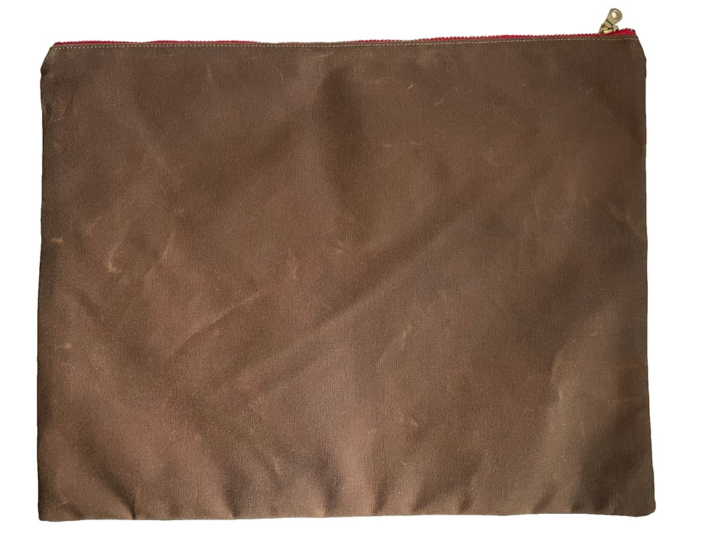 Sacred Heart - Waxed Cotton Zip Bag  