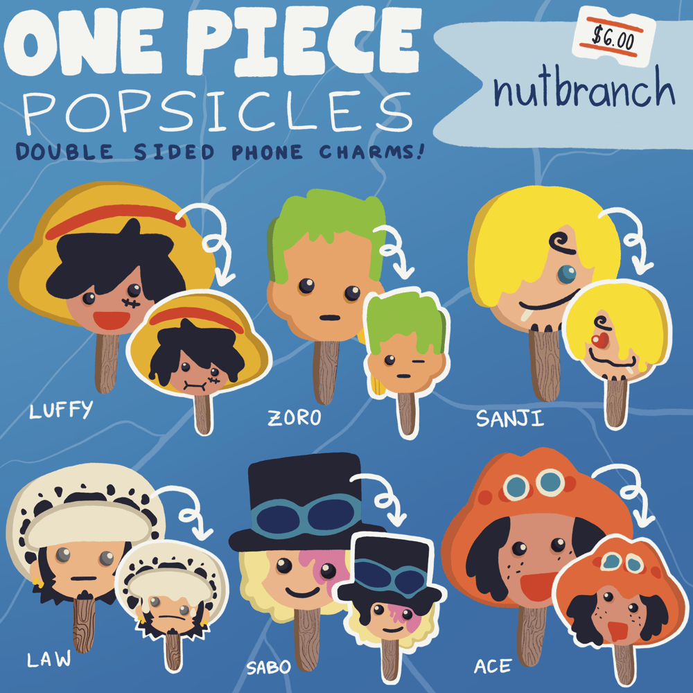 Image of Pirate Popsicle Charms (READ DESCRIPTION)