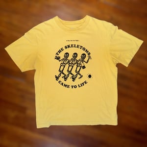 THE NIGHT THE SKELETONS CAME TO LIFE- Medium Gap Yellow T-Shirt