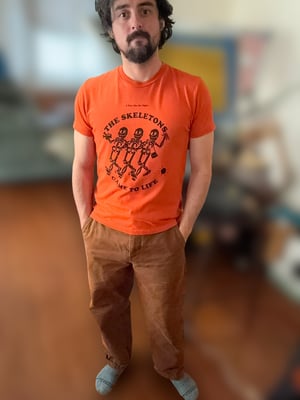 THE NIGHT THE SKELETONS CAME TO LIFE-ORANGE T-SHIRT