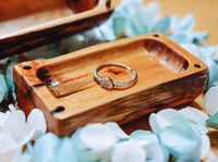 Image 3 of Wooden Log Ring Box for wedding proposal or special day, Ring Boy Box