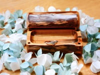 Image 11 of Wooden Log Ring Box for wedding proposal or special day, Ring Boy Box