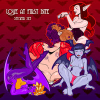 Image 1 of Love at first bite sticker pack