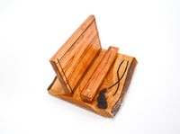 Image 2 of Handmade Cherry wood Tablet or cell phone holder, Desk essential, Live Edge Cherry Wood