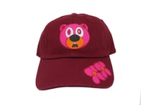 Image 1 of Burgundy & Pink Flower Dad Hat