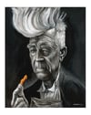 "Portrait Of David Lynch Eating A Cheeto" Print