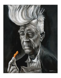 "Portrait Of David Lynch Eating A Cheeto" Print