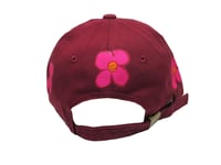 Image 2 of Burgundy & Pink Flower Dad Hat