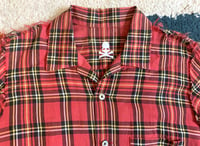 Image 2 of Mastermind Japan raw seam tartan button down shirt, size M