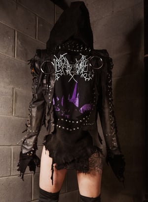 Image of Toxic Vision Mayhem destroyed jacket LARGER SIZE