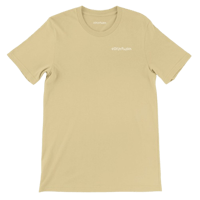 Tan Handwritten Design Premium Unisex Crewneck T-Shirt