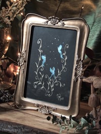 Image 2 of Blue Butterflies Framed Original Art