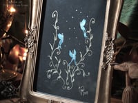 Image 3 of Blue Butterflies Framed Original Art