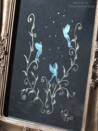 Image 5 of Blue Butterflies Framed Original Art