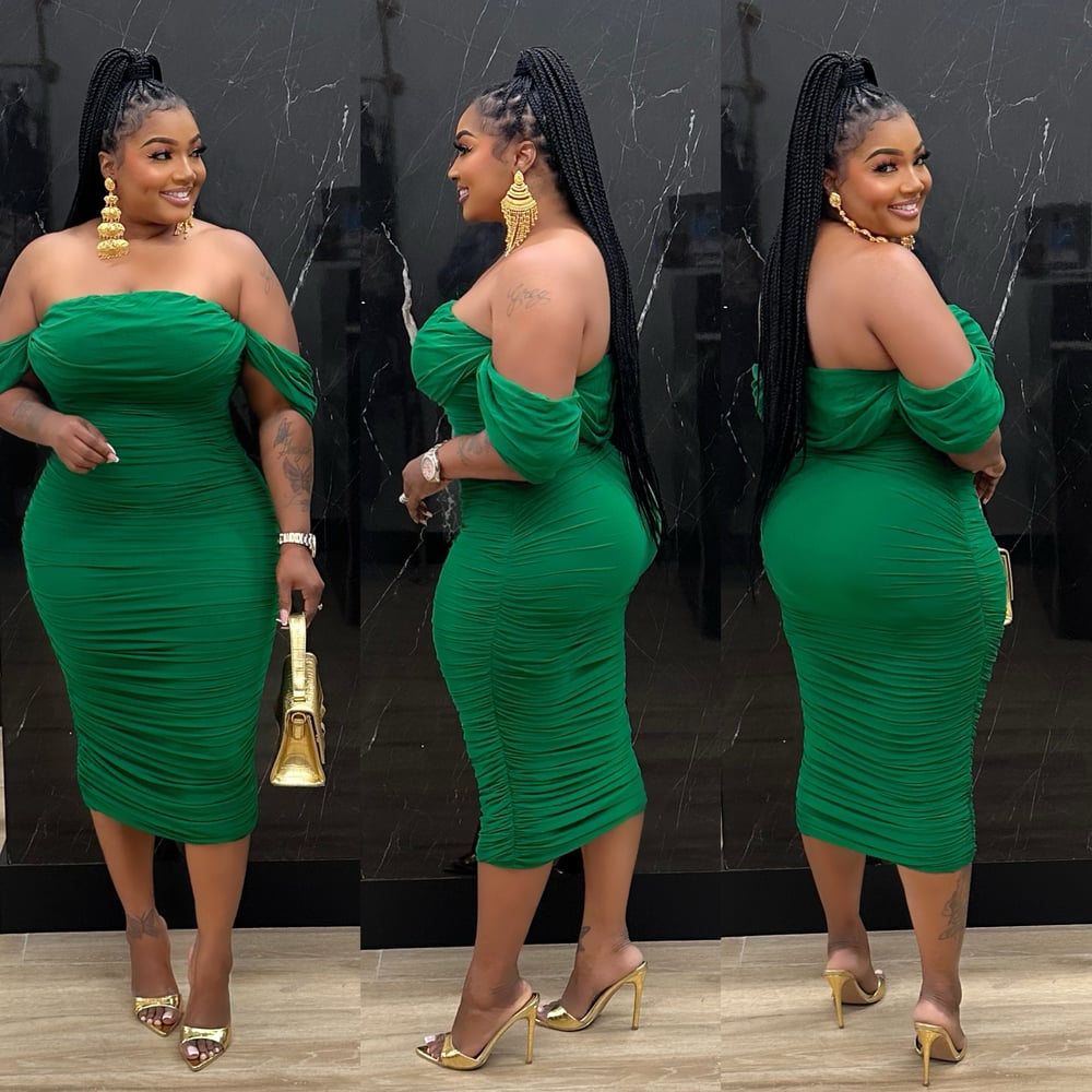 Image of DRAYA DRESS-green