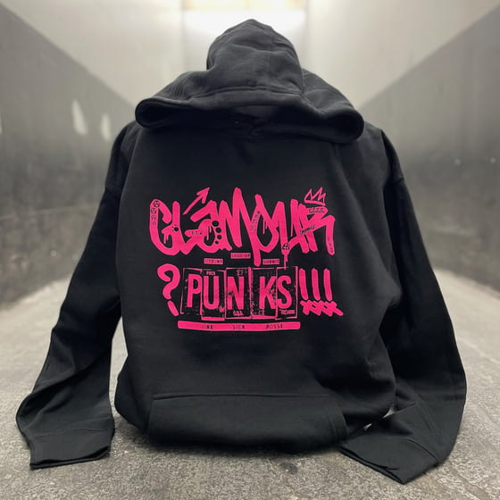 Image of OFFICIAL GLAMOUR PUNKS PINK LOGO PULLOVER HOODIE